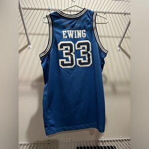 NBA NCAA Basketball jersey Patrick Ewing Georgetown navy and silver